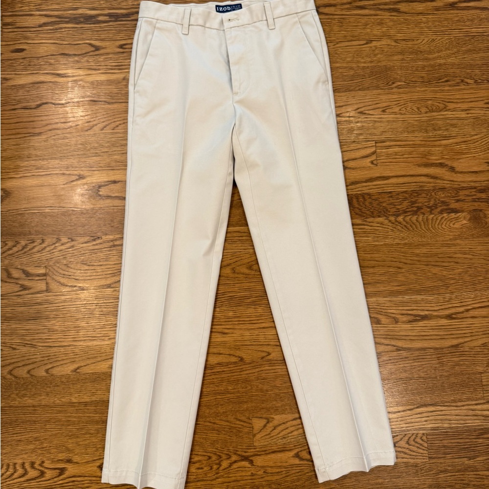 Izod Men's Light Beige Dress Pants